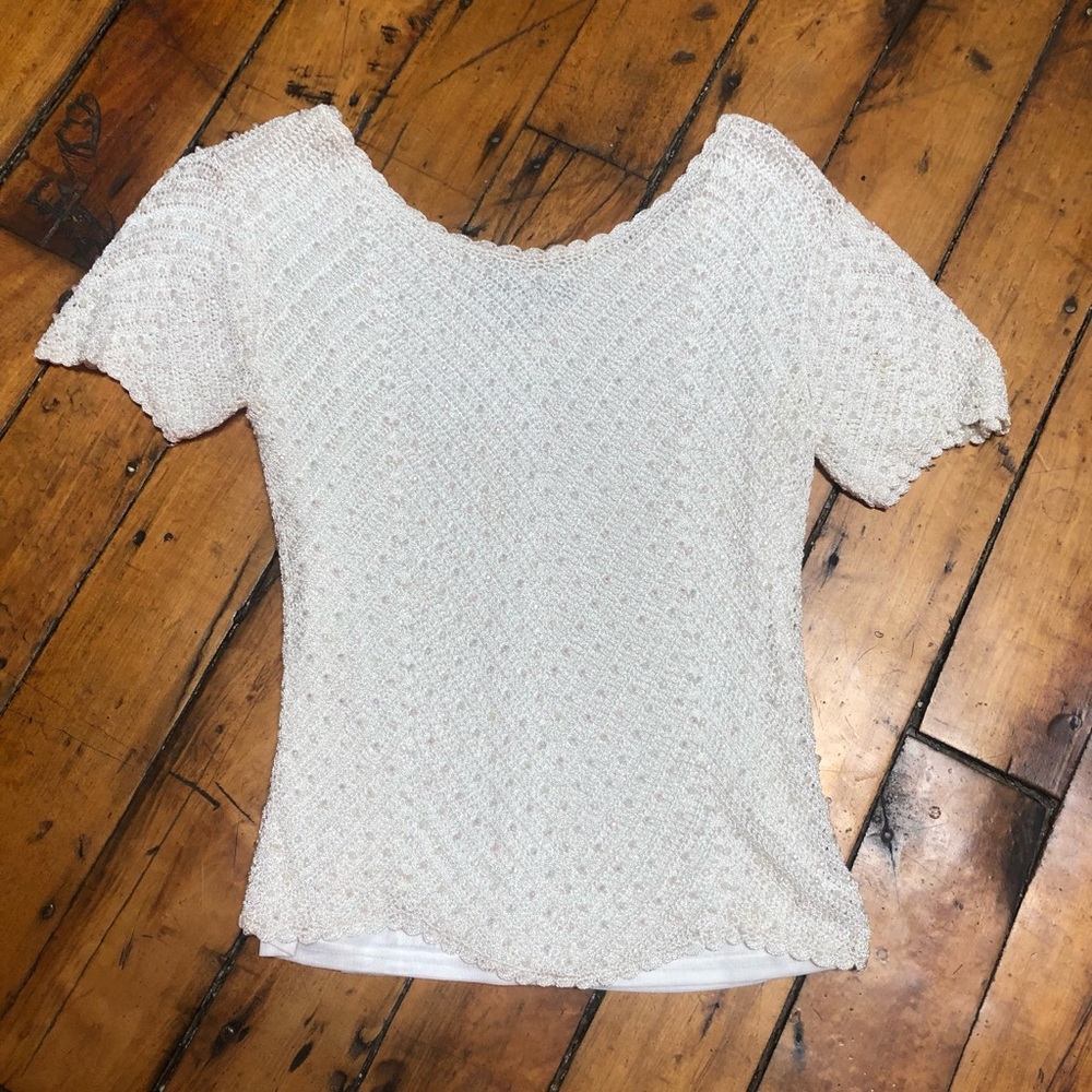 Sophie Chang Vintage shirt with iridescent beads, size S